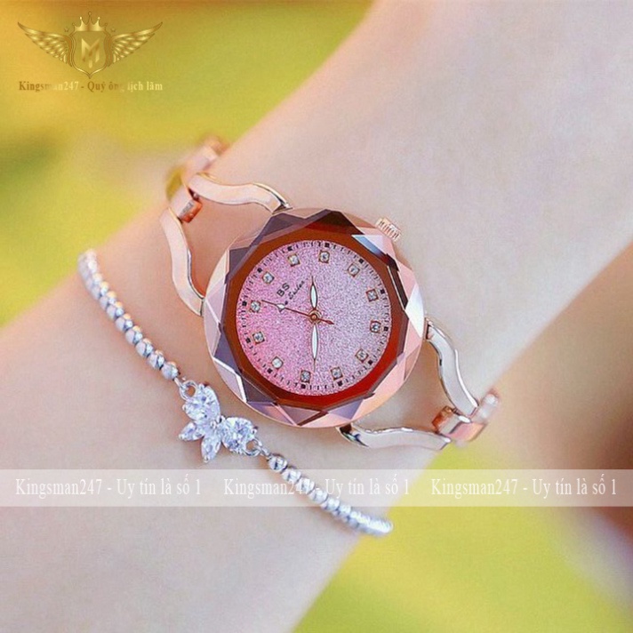 Đồng hồ nữ chính hãng Bs mặt nhỏ, đính đá, dây kim loại cá tính, thời trang hiện đại cao cấp chính hãng [Tặng bông tai] | BigBuy360 - bigbuy360.vn