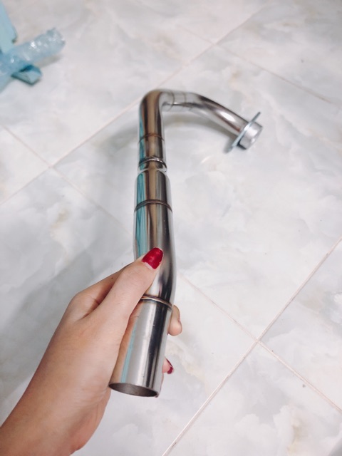 CỔ PÔ inox xịn EXCITER 135 4 số 5 số size 27-32 hàn pô zin uma redleo sonic vv