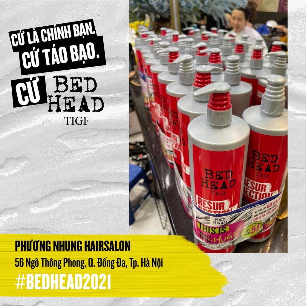 Bộ gội xả TIGI Bed Head đỏ 𝐑𝐄𝐒𝐔𝐑𝐑𝐄𝐂𝐓𝐈𝐎𝐍 nuôi dưỡng mái tóc 970ml