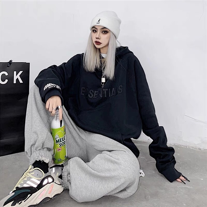 Áo nỉ hoodie Essentials In Decal siêu bền, đẹp , áo nỉ bông unisex nam nữ