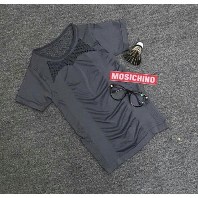 Áo Tập Cộc Tay Phối Lưới( đồ Tập Gym)
