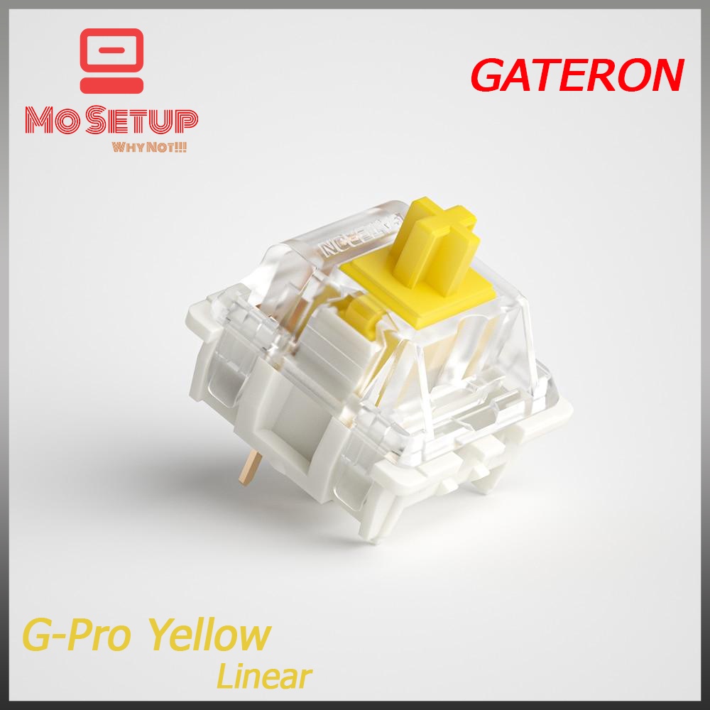 Switch phím cơ chính hãng GATERON G-Pro Yellow - 3 PIN thông dụng với tất cả các dòng KIT phím cơ có Hotswap