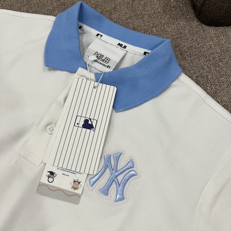 |ẢNH THẬT| ÁO POLO M L B ĐEN TRẮNG LOGO THÊU