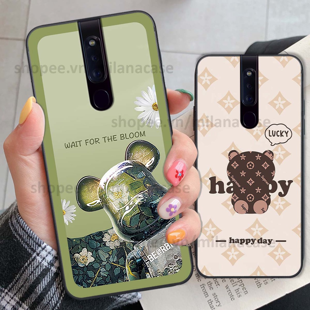 Ốp Oppo F11 / F11 Pro gấu be@rBrick gấu Teddy Kaws siêu đẹp, phong cách, cá tính