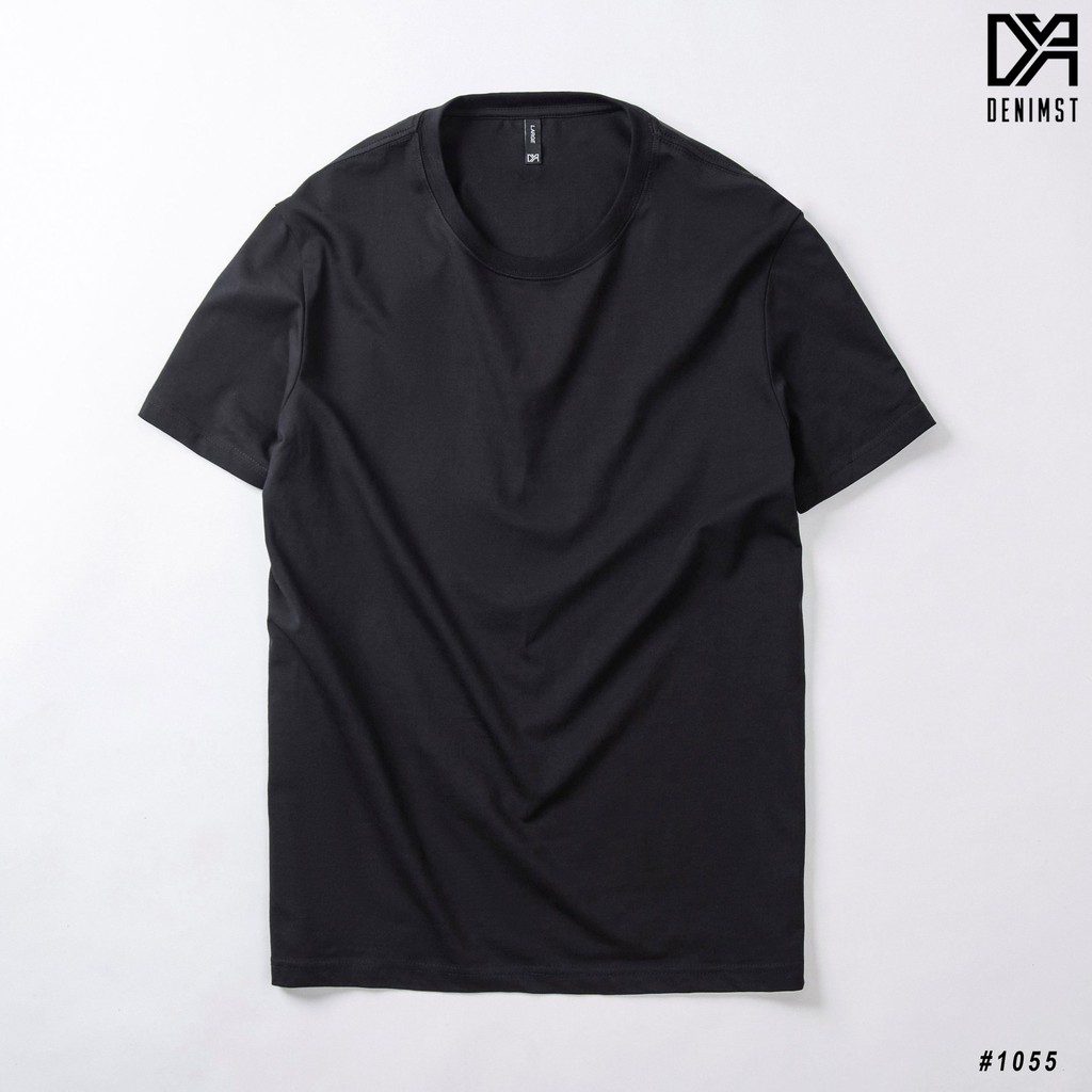 Áo  thun nam cotton tay ngắn cổ tròn cao cấp, áo phông nam trắng đẹp form rộng DENIMST 1055 | BigBuy360 - bigbuy360.vn