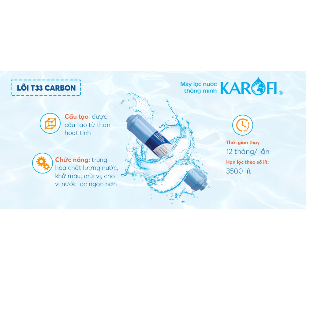 Máy lọc nước RO để gầm, không tủ KAROFI KT-ERO80 8 cấp lọc