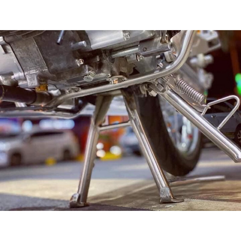 Full bộ dàn chân chống gác máy inox cho dream wave fuled