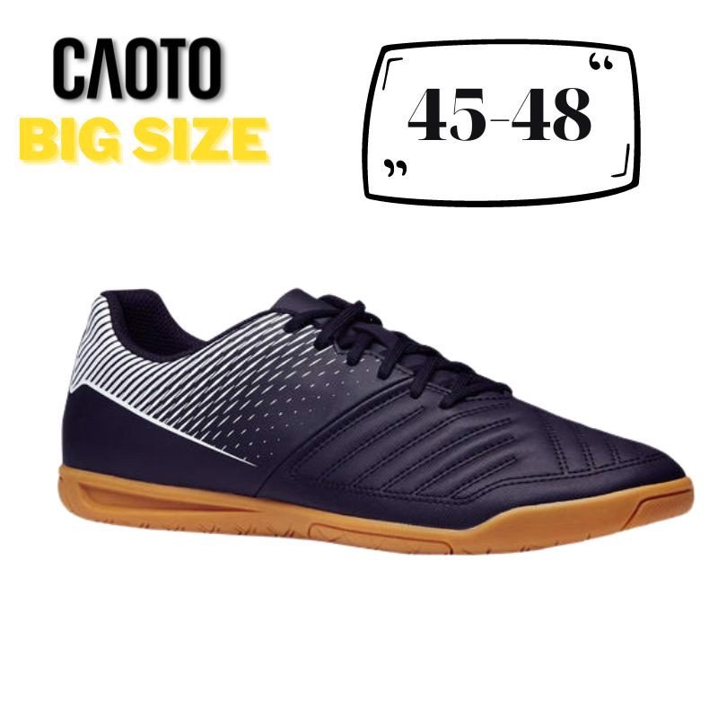 Giày Đá Banh Trong Nhà Futsal Adulte 100 Noir Đế Bằng Đen Big Size- Giày Thể Thao Big Size Nam 45 46 47 48
