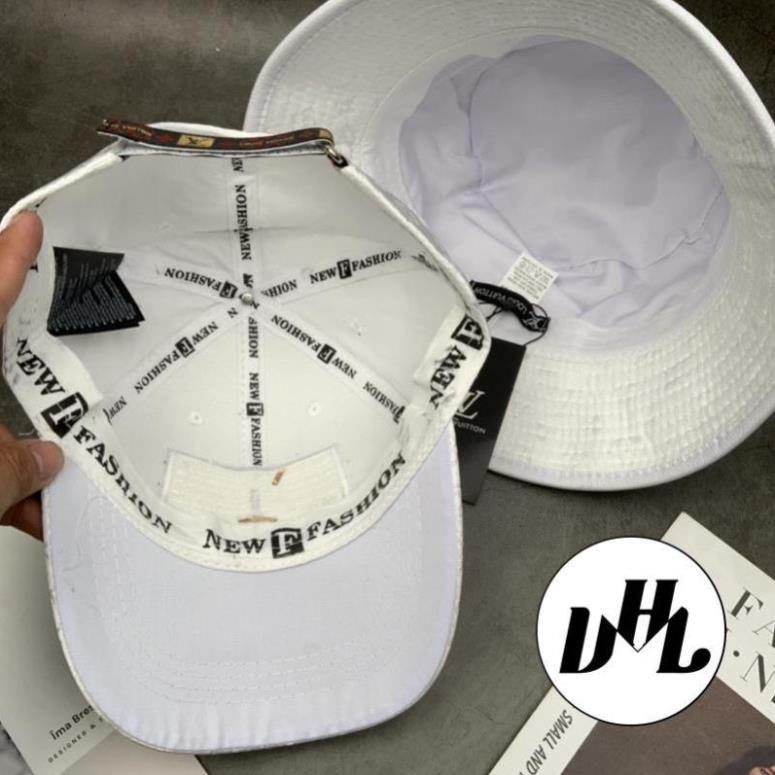 Combo Mũ LV In Chìm Full Trắng Thời Trang Cao Cấp Unisex Nam Nữ
