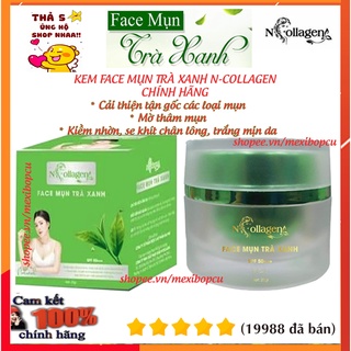 Kem face mụn trà xanh chính hãng n'collagen giá sỉ -cải thiện tận gốc mụn, mờ thâm, trắng mịn da