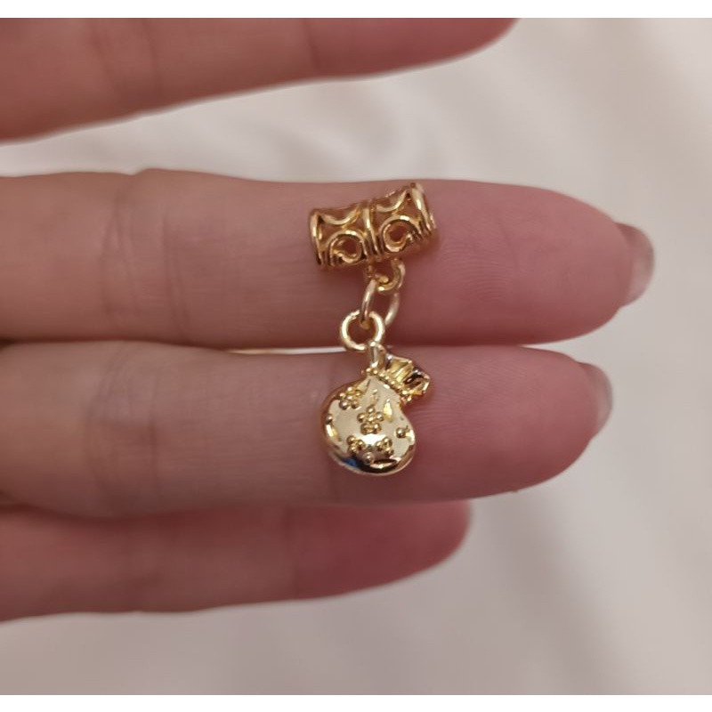 Charm ống lùa túi tài lộc may mắn xâu vòng cao cấp không đen không bay màu