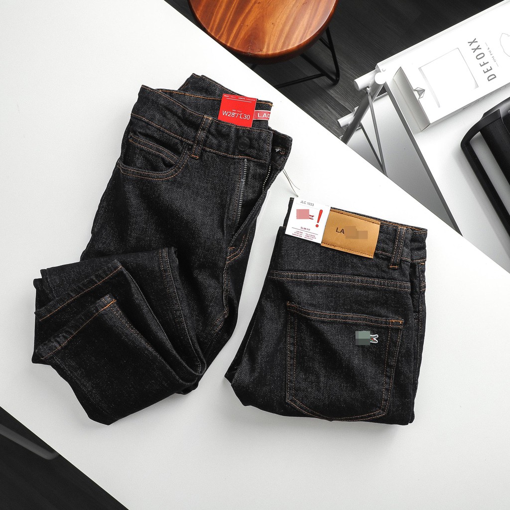 Quần jean dài nam LCST đen tiêu (Form Slimfit,chất vải co dãn,ống quần 15 - 18cm,hàng Vnxk)-1033 | BigBuy360 - bigbuy360.vn