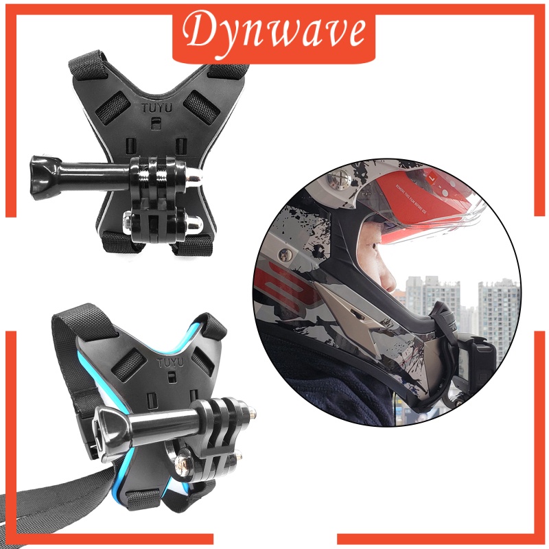 [DYNWAVE] Motorcycle Helmet Chin Strap Mount for   9/8/7/6/5/4 Sports Camera VLOG/POV Shoot, Easy access to your mounted action camera.