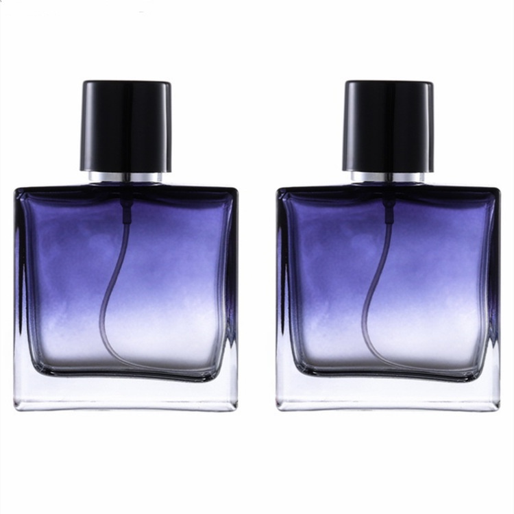 Lọ Chiết Nước Hoa Rỗng Bằng Thủy Tinh Màu Xanh Dương Gradient Sang Trọng 30/50ml