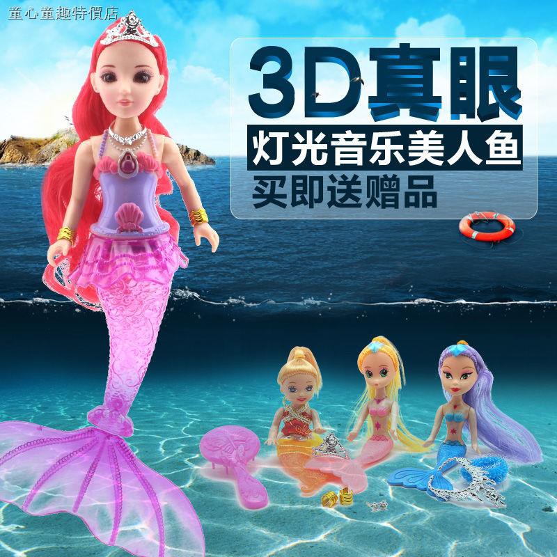 Bộ Đồ Chơi Búp Bê Barbie Nàng Tiên Cá Xinh Xắn Đáng Yêu Cho Bé Gái