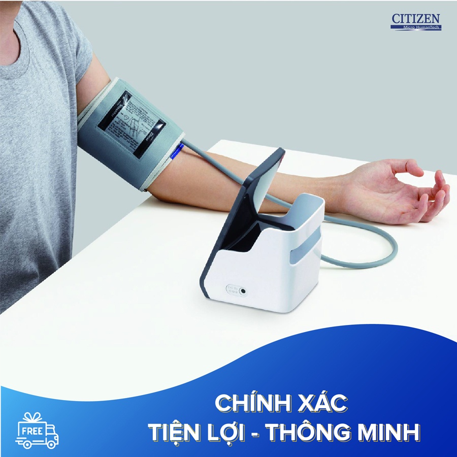 Máy đo huyết áp bắp tay cao cấp Citizen CH-456 | Phát âm thanh cảnh báo nhịp tim bất thường - Bảo hành 5 năm