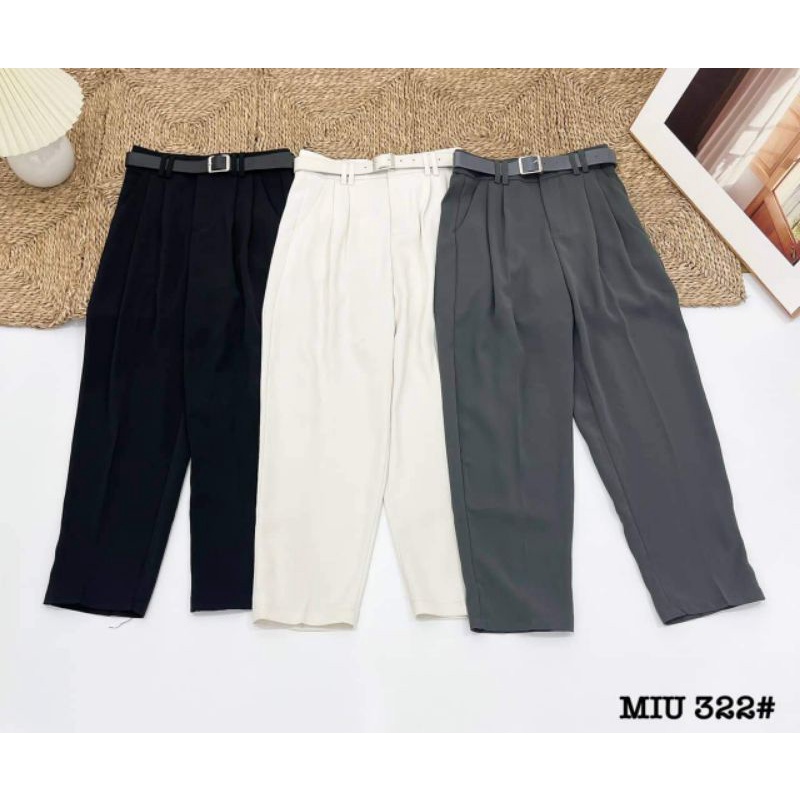 Quần baggy vải kèm đai hàng QCL1