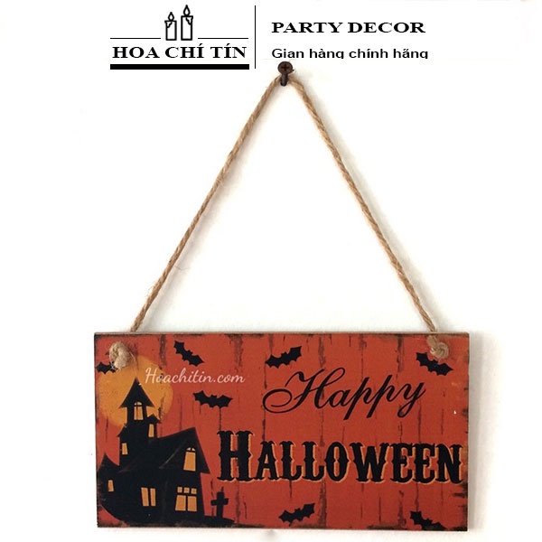 Halloween trang trí tiệc bảng gỗ treo cửa
