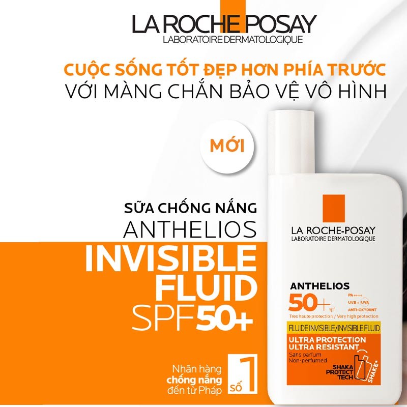 La Roche Posay Anthelios Invisible Fluid SPF 50+ Kem Chống Nắng La Roche Posay dành cho da nhạy cảm 50ml