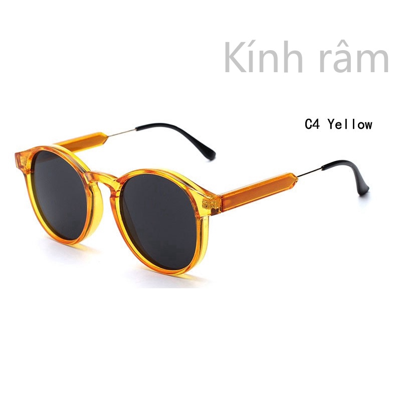 Kính mát gọng tròn tráng gương cho nữ