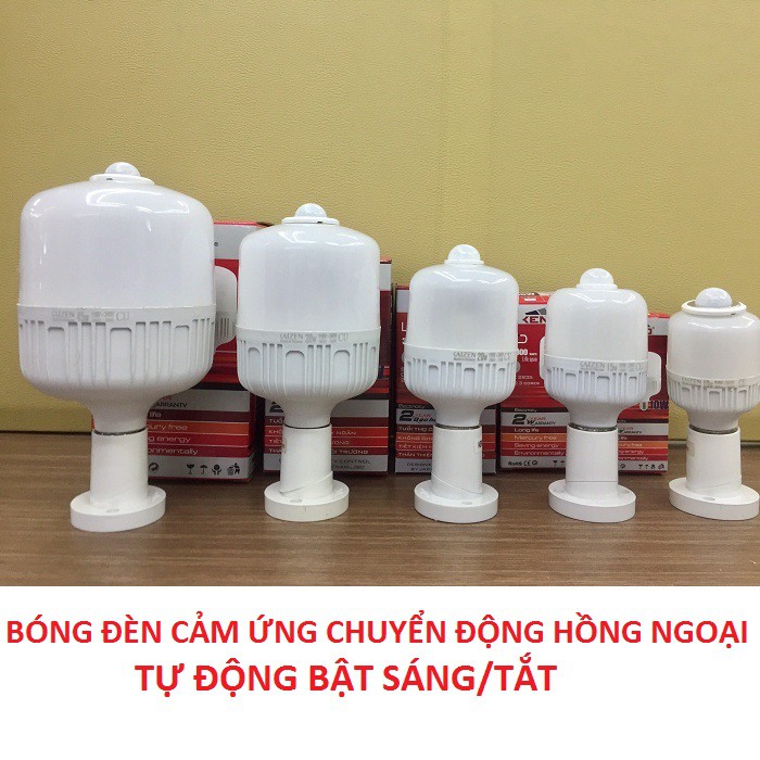 Bóng Đèn Cảm Ứng Chuyển Động Hồng Ngoại Keno BH 12 Tháng