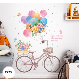 Decal hàn quốc xe đạp bóng bay