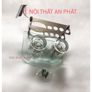 kệ bàn chải 2ly úp kệ kem đánh răng inox 304 cao cấp