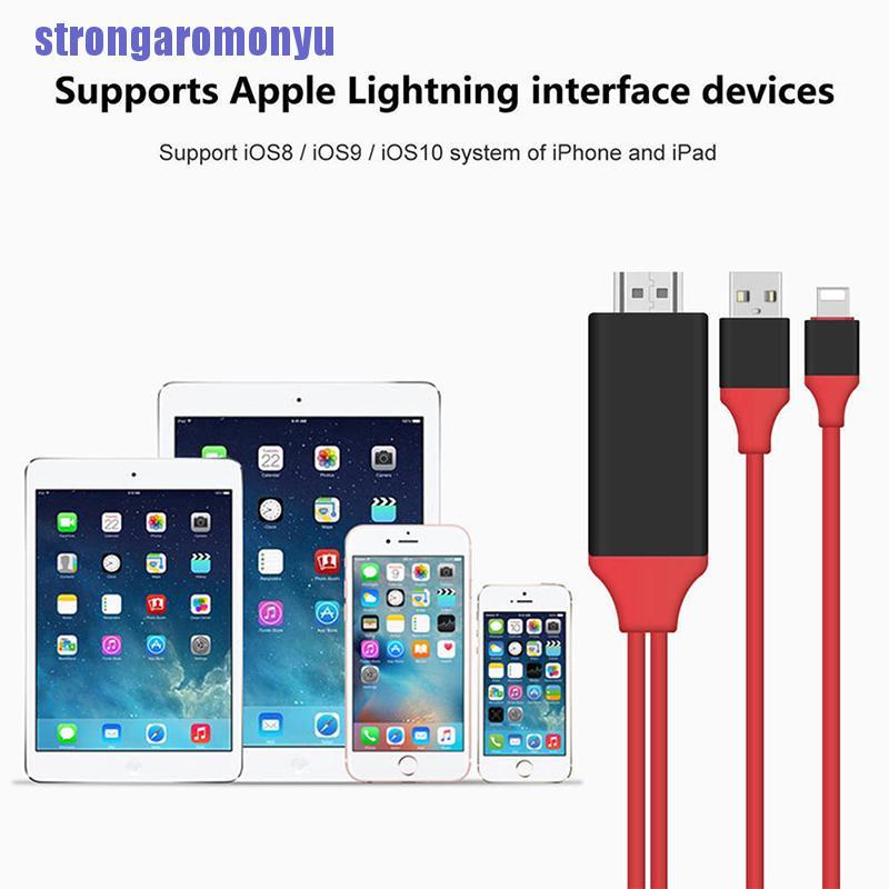 Cáp Chuyển Đổi 8 Pin Lightning Sang Hdmi Tv Av 2m Cho Iphone 7 7 + 6 6s 5 5s Ipad