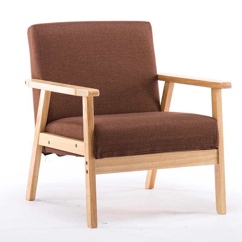 Thư giãn ghế sofa đôi đồ nội thất màu đỏ lưới nhỏ hiện đại vải gỗ đơn giản Châu Âu đọc khu vực phòng bán hàng Hai ghế đơ
