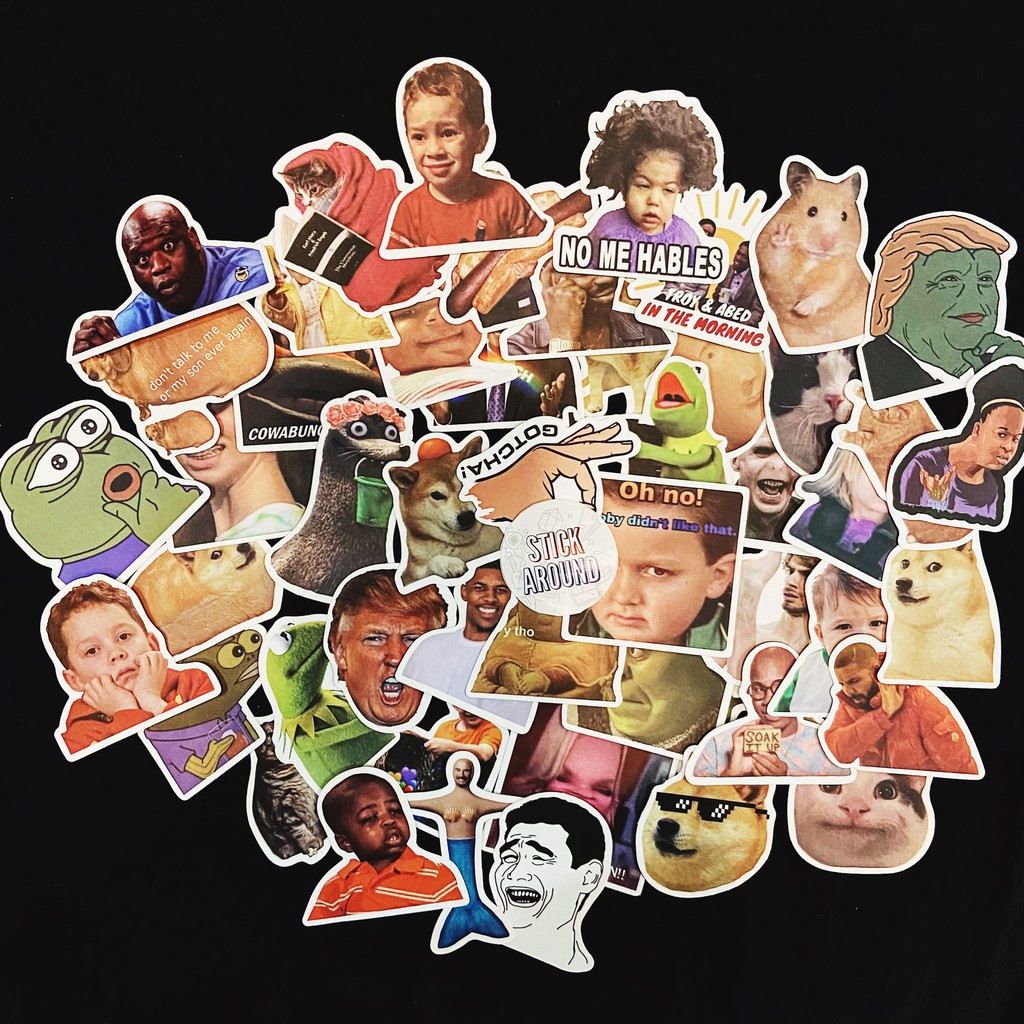 [MEME02] 50 sticker MEME (pvc nhám), decal hình dán laptop, điện thoại, ... từ stickaroundvn | BigBuy360 - bigbuy360.vn
