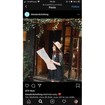 Váy mathilda bleubird size S