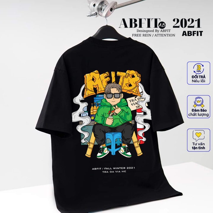 áo thun tay lỡ unisex phông nam nữ ABFIT form rộng thun cotton tee bacsic freesize hà nội sài gòn