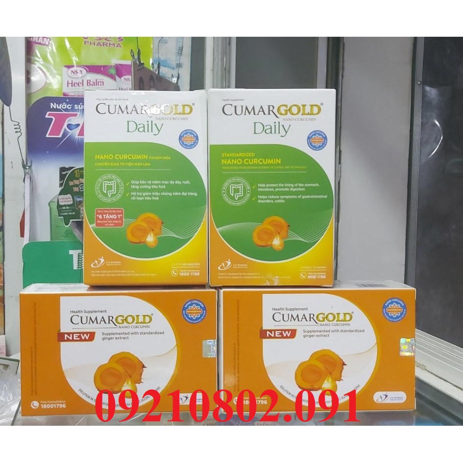 CUMARGOLD new NANO CURCUMIN hỗ trợ viêm dạ dày hộp 30 viên / curmagold daily