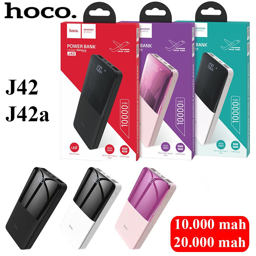 ✔️Chính Hãng ✔️ Sạc Dự Phòng Hoco J42 Dung lượng 10000mah, 20000mah Chính hãng Hoco