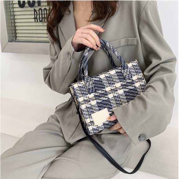 Túi tote kẻ sọc Túi đeo chéo thời trang Túi vuông nhỏ