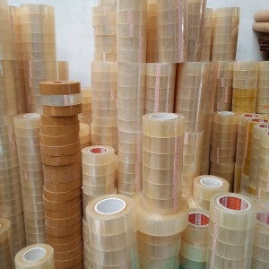 Xưởng sản xuất băng keo băng dính dán thùng đóng hàng, văn phòng phẩm kích thước 47mm*120y*43mic giá tốt