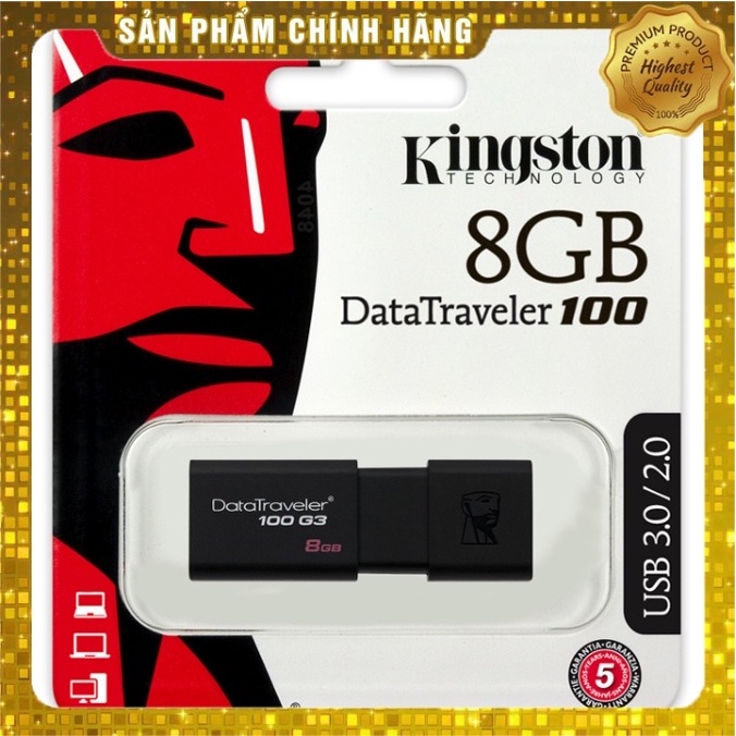 USB 4GB/8GB Kingston DataTraveler 100 G3