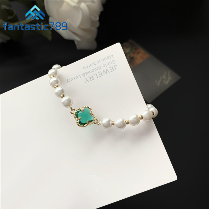 Vòng đeo tay chuỗi hạt ngọc trai nhân tạo duyên dáng thời trang cho nữ