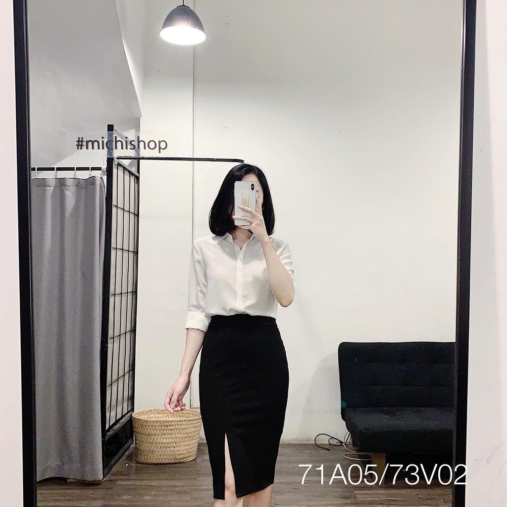 Chân váy bút chì xẻ trước 73V02 | BigBuy360 - bigbuy360.vn