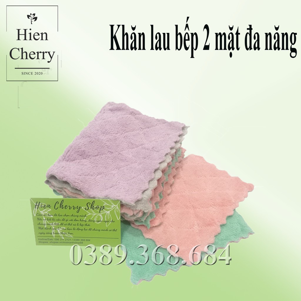 [SET 10 CHIẾC] Khăn lau bếp đa năng 2 mặt thấm hút tốt - Chất mềm mại - Nhanh khô - Tiện dụng