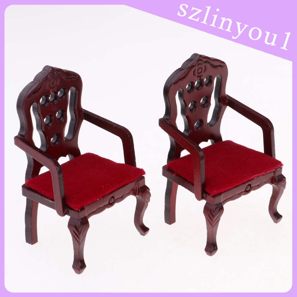 Mô Hình Ghế Sofa Phong Cách Vintage Tỉ Lệ 1 / 12 Trang Trí Nhà Búp Bê