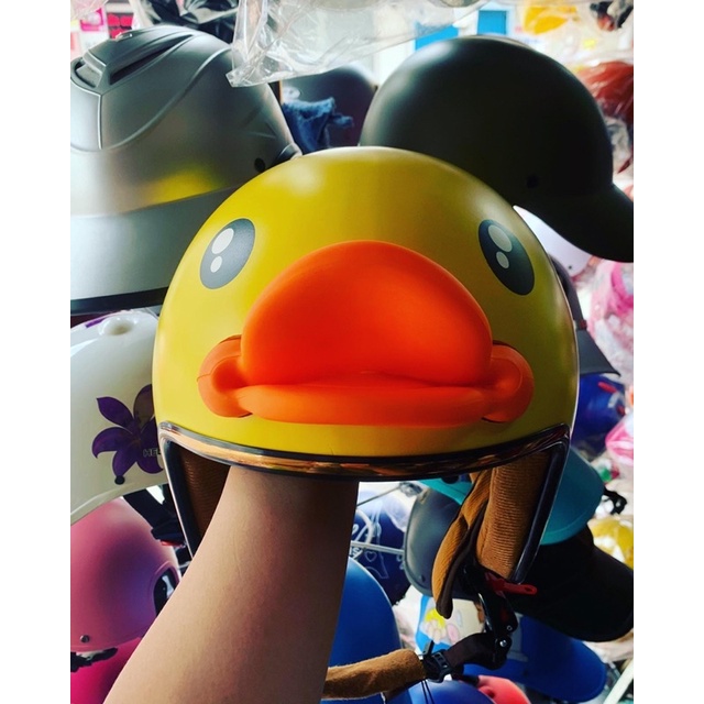 MŨ BẢO HIỂM CON VỊT B-DUCK 3/4 TRÙM NGUYÊN ĐẦU DỄ THƯƠNG