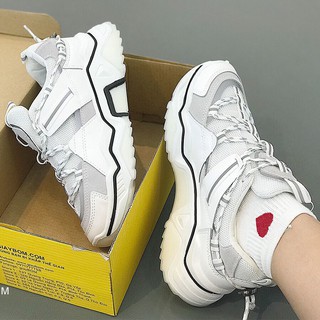 giày thể thao nữ viền phản quang cá tính 2 màu Đen Trắng đế cực tốt GNU16