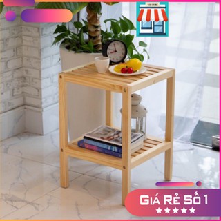 Kệ Gỗ Đầu Giường 2 Tầng Đơn, Tab Đầu Giường 2 Tầng Gỗ MDF Cao Cấp, Chống Mốc, Chống Mối Mọt, Chống Xước