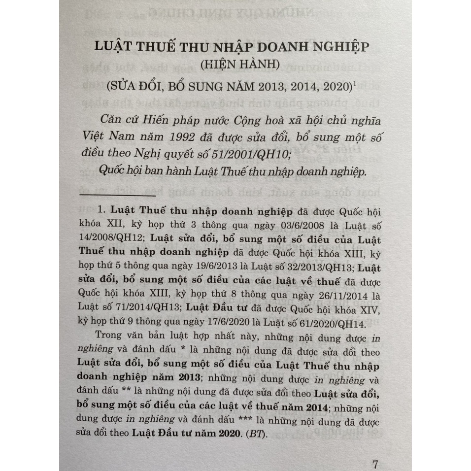 Sách-Luật Thuế Thu Nhập Doanh Nghiệp (Hiện Hành) (Sửa Đổi Bổ Sung Năm 2013,2014,2020)