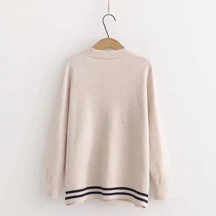 Áo cardigan len huy hiệu mèo dáng ngắn xuất Nhật - hàng đẹp chất dày dặn | BigBuy360 - bigbuy360.vn