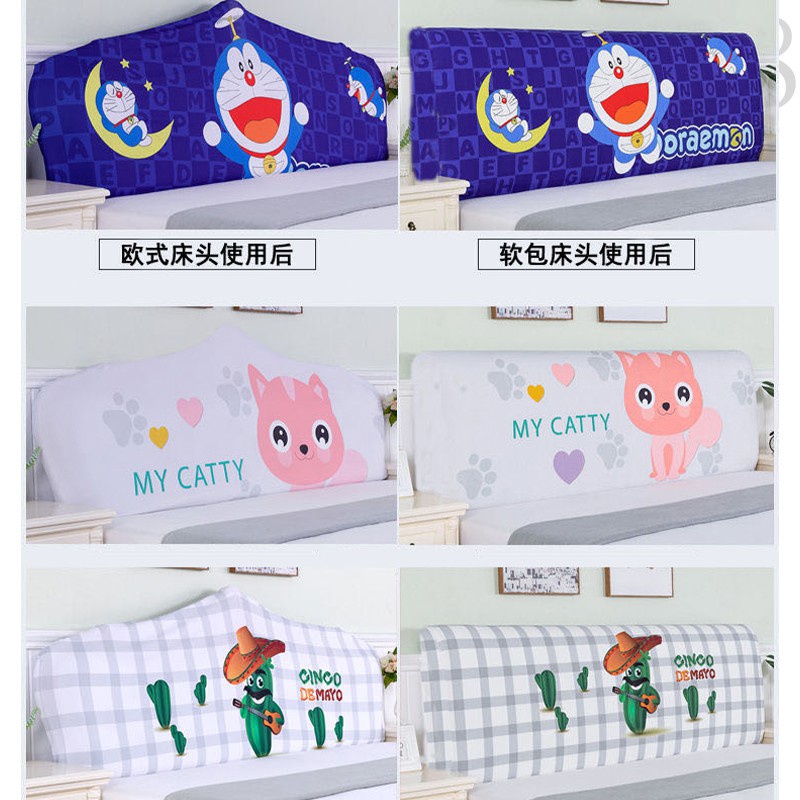 Vỏ Bọc Đầu Giường Chống Bụi Thoáng Khí In Hình Hoạt Hình Doraemon Dễ Thương