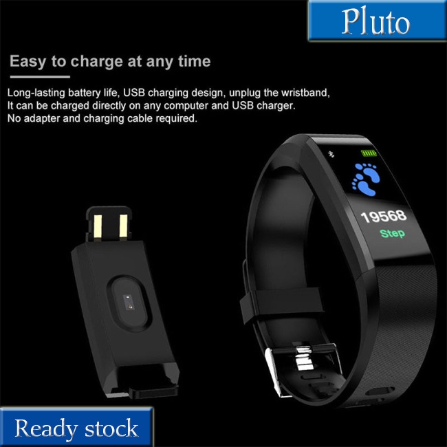 Bluetooth Smart Watch Heart Rate Blood Pressure Monitor Fitness Tracker Bracelet