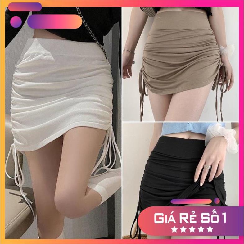 [XẢ KHO] Chân Váy Nhún Rút Dây Kèm Quần Trong(Hàng Có Sẵn, Ảnh Thật)