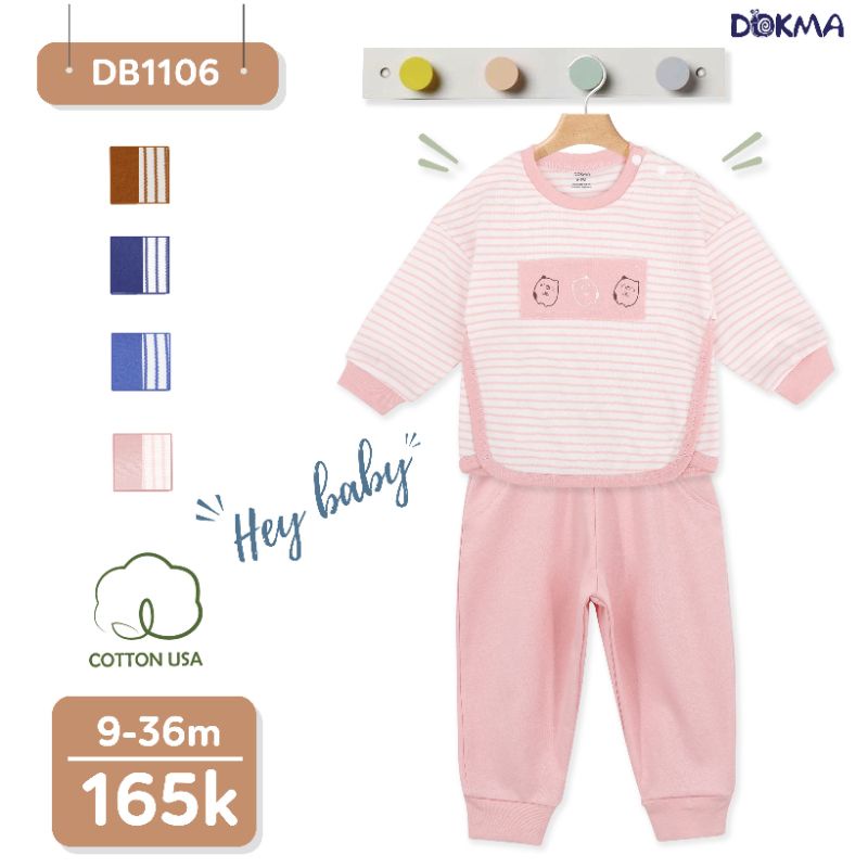 Bộ thu đông nỉ dài tay Dokma size 6-36M
